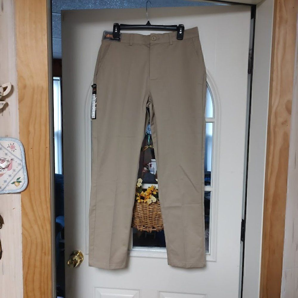 New Architect Active Flex Khaki Slim Fit Tapered Pants Men's 32/29